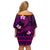 FSM Kosrae State Off Shoulder Short Dress Tribal Pattern Pink Version LT01 - Polynesian Pride