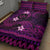 FSM Kosrae State Quilt Bed Set Tribal Pattern Pink Version LT01 - Polynesian Pride