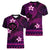 FSM Kosrae State Women V Neck T Shirt Tribal Pattern Pink Version LT01 - Polynesian Pride