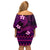 FSM Pohnpei State Family Matching Off Shoulder Short Dress and Hawaiian Shirt Tribal Pattern Pink Version LT01 - Polynesian Pride