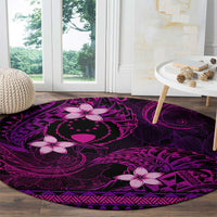 FSM Pohnpei State Round Carpet Tribal Pattern Pink Version LT01 - Polynesian Pride