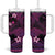 FSM Pohnpei State Tumbler With Handle Tribal Pattern Pink Version