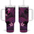 FSM Yap State Tumbler With Handle Tribal Pattern Pink Version