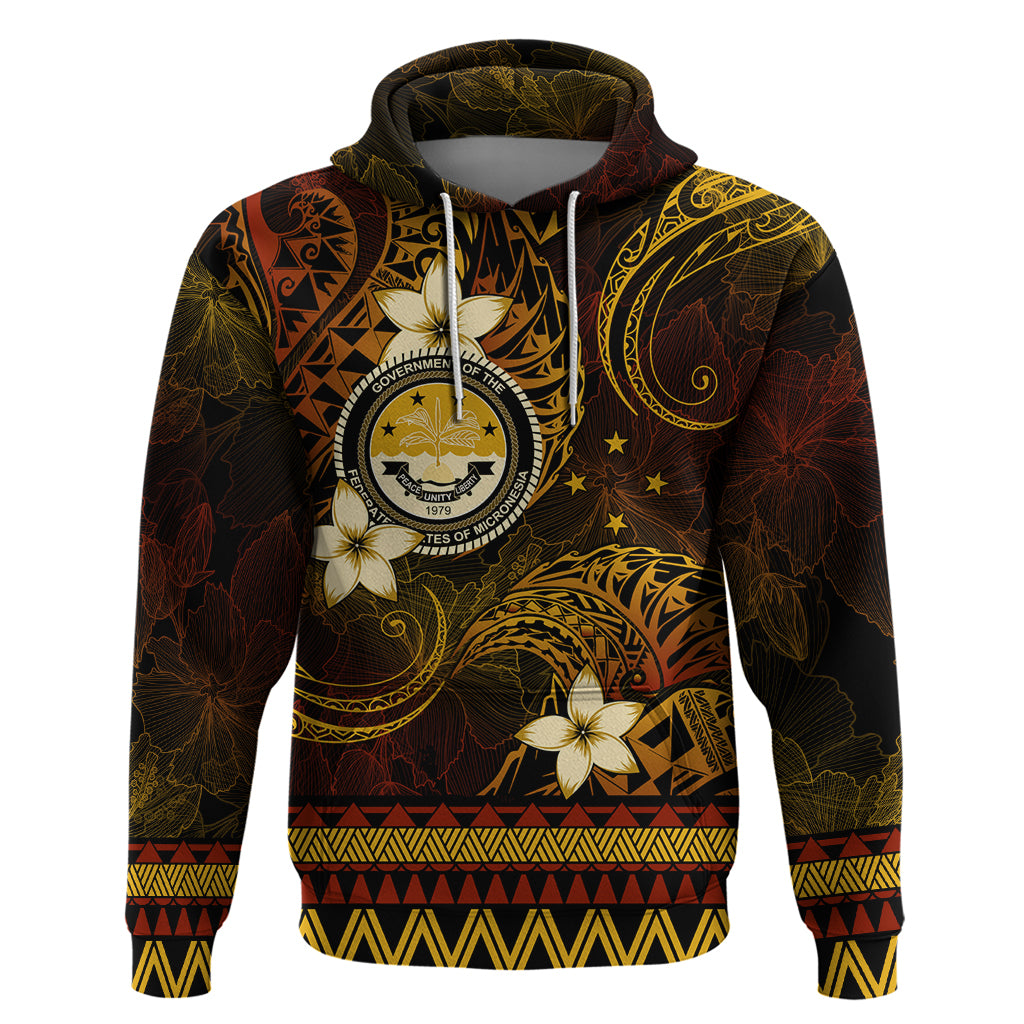 FSM Culture Day Hoodie Tribal Pattern Gold Version LT01 Pullover Hoodie Gold - Polynesian Pride