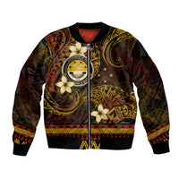FSM Culture Day Sleeve Zip Bomber Jacket Tribal Pattern Gold Version LT01 Unisex Gold - Polynesian Pride