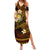 FSM Culture Day Summer Maxi Dress Tribal Pattern Gold Version LT01 Women Gold - Polynesian Pride