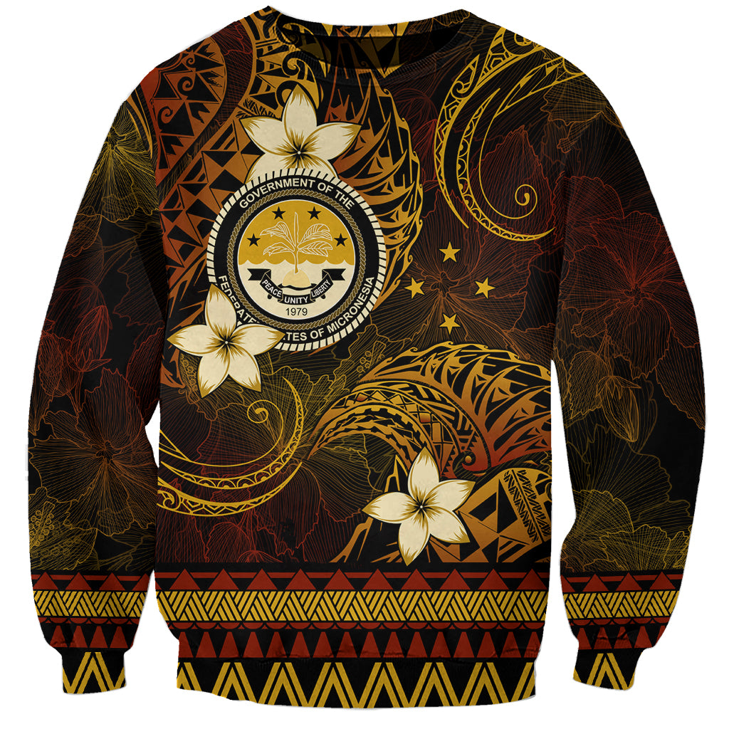 FSM Culture Day Sweatshirt Tribal Pattern Gold Version LT01 Unisex Gold - Polynesian Pride