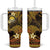 FSM Culture Day Tumbler With Handle Tribal Pattern Gold Version