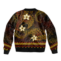 FSM Chuuk State Bomber Jacket Tribal Pattern Gold Version LT01 - Polynesian Pride