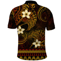 FSM Chuuk State Polo Shirt Tribal Pattern Gold Version LT01 - Polynesian Pride