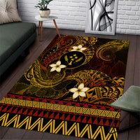 FSM Kosrae State Area Rug Tribal Pattern Gold Version LT01 Gold - Polynesian Pride
