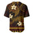 FSM Kosrae State Baseball Jersey Tribal Pattern Gold Version LT01 - Polynesian Pride