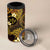 FSM Kosrae State 4 in 1 Can Cooler Tumbler Tribal Pattern Gold Version