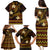 FSM Kosrae State Family Matching Puletasi and Hawaiian Shirt Tribal Pattern Gold Version LT01 - Polynesian Pride