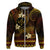 FSM Kosrae State Hoodie Tribal Pattern Gold Version LT01 Zip Hoodie Gold - Polynesian Pride