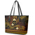 FSM Kosrae State Leather Tote Bag Tribal Pattern Gold Version LT01 - Polynesian Pride