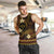 FSM Kosrae State Men Tank Top Tribal Pattern Gold Version LT01 Gold - Polynesian Pride