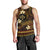 FSM Kosrae State Men Tank Top Tribal Pattern Gold Version LT01 - Polynesian Pride