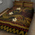 FSM Kosrae State Quilt Bed Set Tribal Pattern Gold Version LT01 - Polynesian Pride