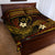 FSM Kosrae State Quilt Bed Set Tribal Pattern Gold Version LT01 - Polynesian Pride