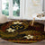 FSM Kosrae State Round Carpet Tribal Pattern Gold Version LT01 - Polynesian Pride