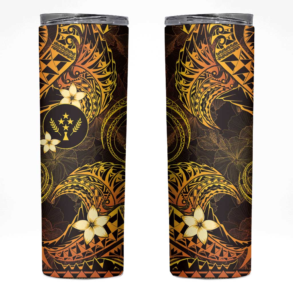 FSM Kosrae State Skinny Tumbler Tribal Pattern Gold Version