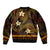 FSM Kosrae State Sleeve Zip Bomber Jacket Tribal Pattern Gold Version LT01 - Polynesian Pride