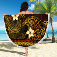 FSM Pohnpei State Beach Blanket Tribal Pattern Gold Version