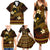 FSM Pohnpei State Family Matching Summer Maxi Dress and Hawaiian Shirt Tribal Pattern Gold Version LT01 - Polynesian Pride