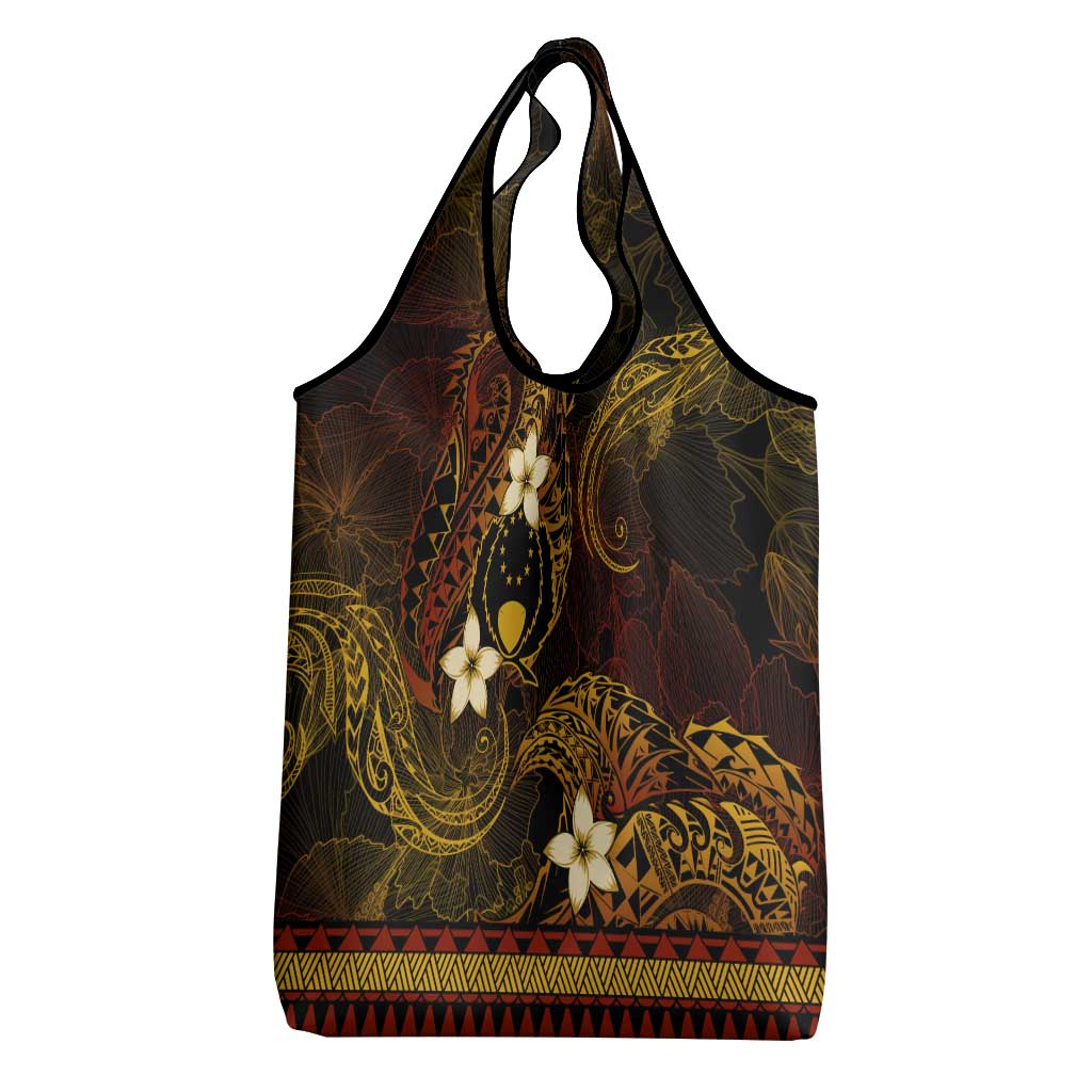 FSM Pohnpei State Grocery Bag Tribal Pattern Gold Version