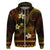 FSM Pohnpei State Hoodie Tribal Pattern Gold Version LT01 Zip Hoodie Gold - Polynesian Pride