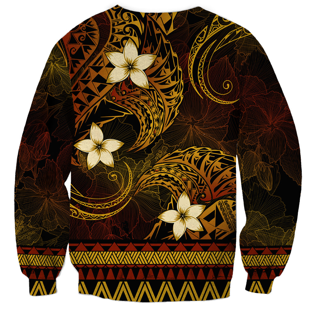 FSM Pohnpei State Sweatshirt Tribal Pattern Gold Version LT01 - Polynesian Pride
