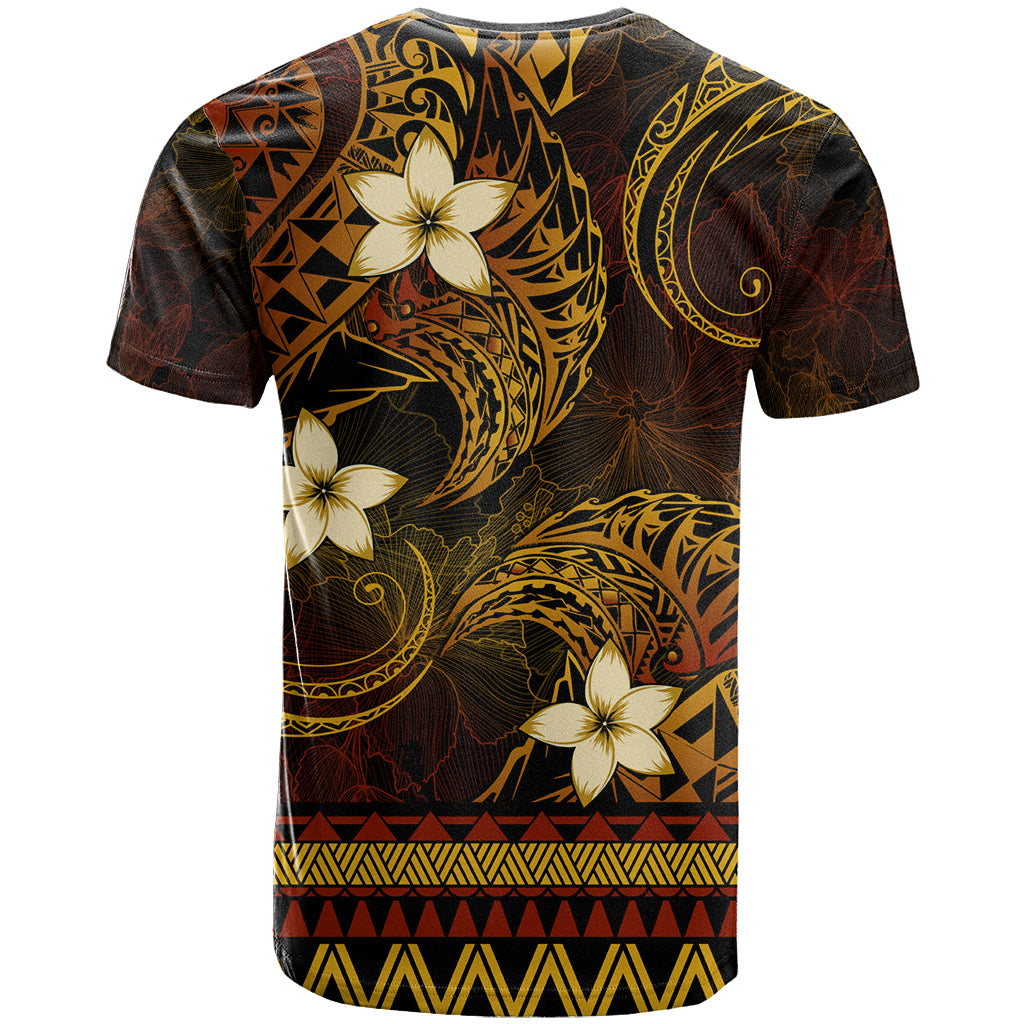 FSM Pohnpei State T Shirt Tribal Pattern Gold Version LT01 - Polynesian Pride