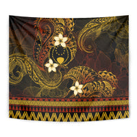FSM Pohnpei State Tapestry Tribal Pattern Gold Version