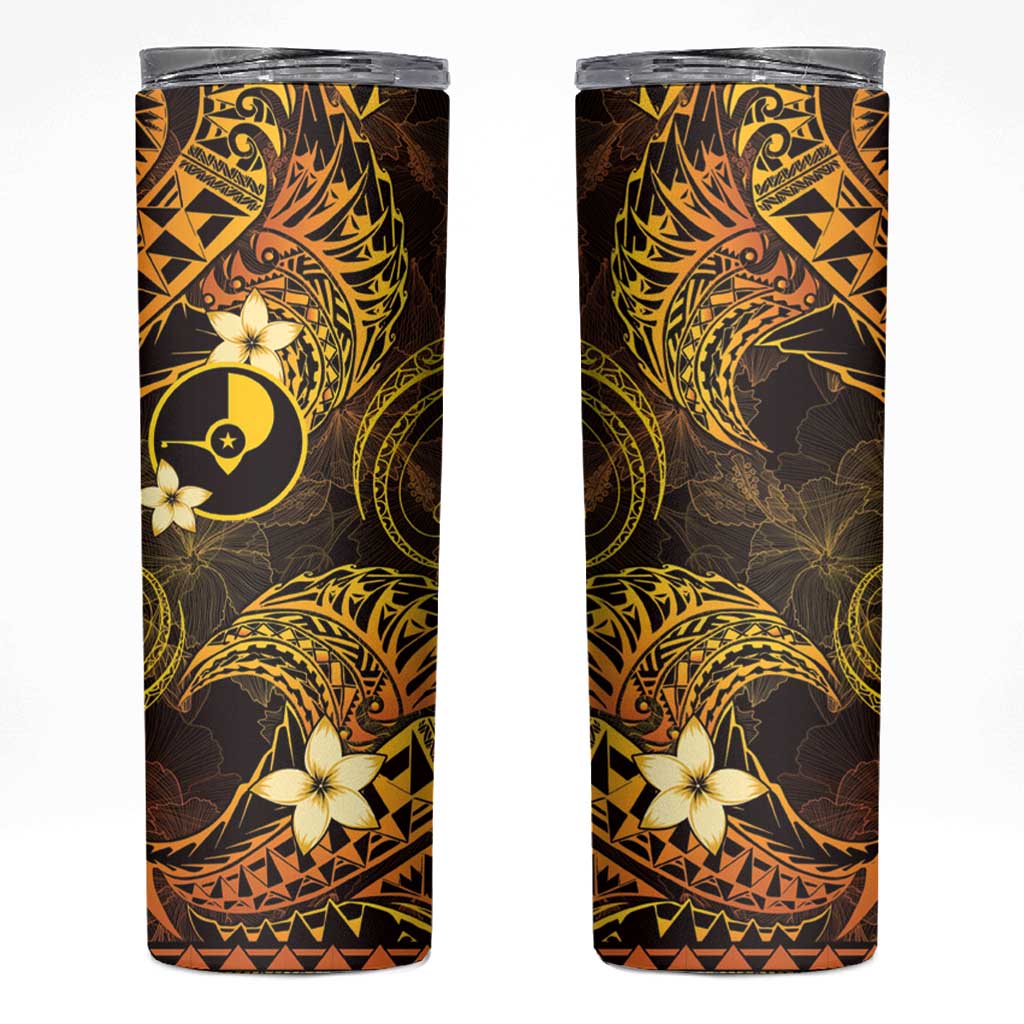 FSM Yap State Skinny Tumbler Tribal Pattern Gold Version