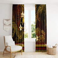 FSM Yap State Window Curtain Tribal Pattern Gold Version