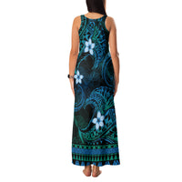FSM Culture Day Family Matching Tank Maxi Dress and Hawaiian Shirt Tribal Pattern Ocean Version LT01 - Polynesian Pride