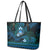 FSM Culture Day Leather Tote Bag Tribal Pattern Ocean Version