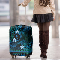 FSM Chuuk State Luggage Cover Tribal Pattern Ocean Version