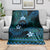 FSM Kosrae State Blanket Tribal Pattern Ocean Version