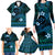 FSM Kosrae State Family Matching Long Sleeve Bodycon Dress and Hawaiian Shirt Tribal Pattern Ocean Version LT01 - Polynesian Pride