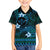 FSM Kosrae State Family Matching Off Shoulder Short Dress and Hawaiian Shirt Tribal Pattern Ocean Version LT01 Son's Shirt Blue - Polynesian Pride