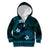 FSM Kosrae State Kid Hoodie Tribal Pattern Ocean Version LT01 Zip Hoodie Blue - Polynesian Pride