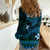 FSM Kosrae State Women Casual Shirt Tribal Pattern Ocean Version LT01 - Polynesian Pride