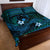 FSM Pohnpei State Quilt Bed Set Tribal Pattern Ocean Version