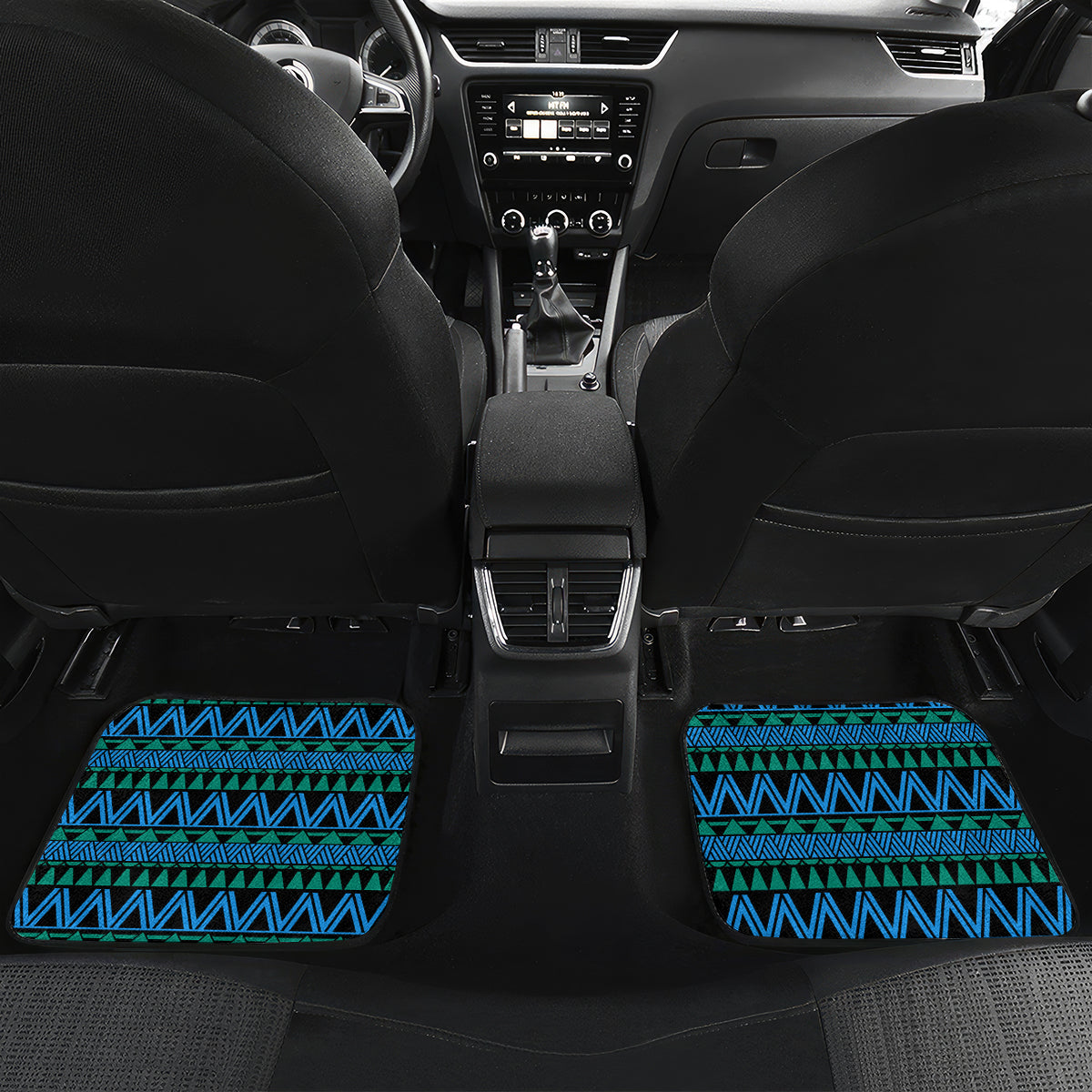 FSM Yap State Car Mats Tribal Pattern Ocean Version
