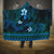 FSM Yap State Hooded Blanket Tribal Pattern Ocean Version