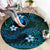 FSM Yap State Round Carpet Tribal Pattern Ocean Version