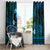 FSM Yap State Window Curtain Tribal Pattern Ocean Version