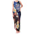 Personalized Northern Mariana Islands 4th of July Family Matching Tank Maxi Dress and Hawaiian Shirt Plumeria USA Eagle